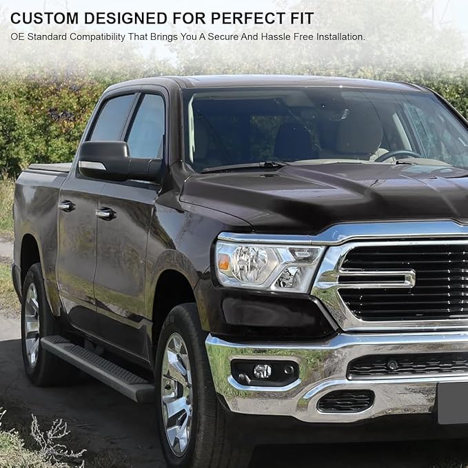 Spec-D Tuning Black Power Fold Heated + LED Signal + Blind Spot Monitor Right Passenger Side Mirror Compatible with 2019-2024 Ram 1500, Left + Right Pair