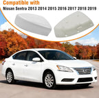 Moonlinks Compatible with Nissan Sentra 2013 2014 2015 2016 2017 2018 2019 Side Mirror Cover Replacement,White Left Driver & Right Passenger Side Door Rearview Side Mirror Cap Trim WITHOUT Turn Signal