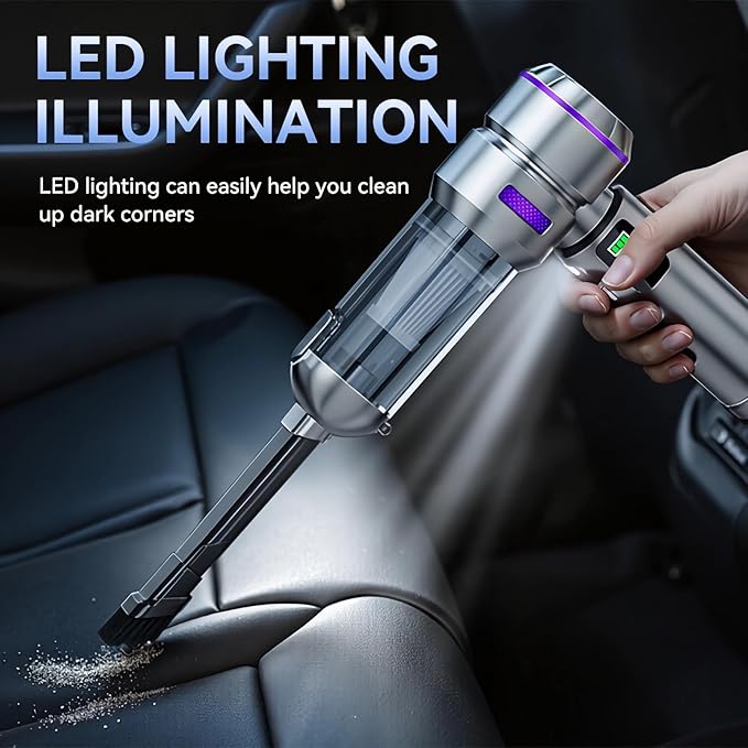 Car Vacuum Cleaner High Power 20000Pa – Cordless Handheld Mini Vacuum & Air Duster for Car & Desk, Home, Office & Camping, Id