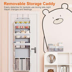 OneDream Over the Door Organizer for Nursery, 5-Tier Baby Clothes Organizer with Removable Storage Caddy, Hanging Behind Door