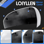 Driver Side Mirror Cover Replacement for Ford Fusion 2013 2014 2015 2016 2017 2018 2019 2020 2021 2022 - Left Side Mirror Covers, Rear View Mirror Cap Accessories Without Lamp, White