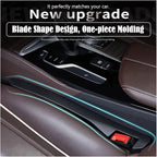 Car Seat Gap Filler Universal Fit Orgaziner for Car, SUV, Truck to Fill The Gap Between Side Seat and Console Stop Cellphone, Wallet, Keys, Coins from Dropping, 2 Pack (Black)