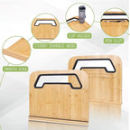Bamboo Steering Wheel Tray,Double Sided Car Steering Wheel Tray with Silicone Protective Ring, Universal Laptop Desk for Eating,Reading,Writing,Natural Wood Snack & Writing Table
