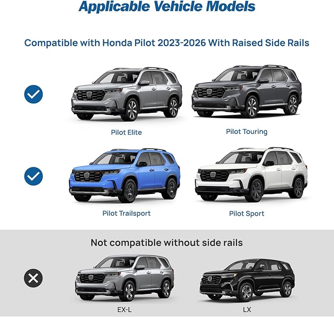 JOYTUTUS Lockable Roof Rack Cross Bars Compatible with Honda Pilot 2023-2025
