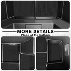 BestEvMod 2PCS Center Console Organizer Trays Fit for Chevrolet Silverado EV 2026 2025 2024 Pickup Armrest Storage Box ABS Material with PVC Trim Not Fit ICE or RST Models (Top + Bottom)