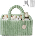 Blissful Diary Flannel Diaper Caddy Organizer, included Gift Packaging, Cozy Nursery Storage Basket, Gift for Baby Shower, Ne