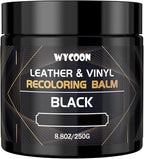 Leather Recoloring Balm & Color Restorer | Black Leather Dye, Paint & Repair Kit for Furniture, Couches, Car Seats, Shoes| Re