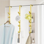 Kaiferty Over The Door Hooks, Metal Door Hooks for Hanging, Over The Door Purse Organizer for Door Coat Hanger, Back of Showe