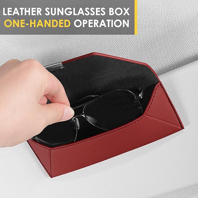 Cybertruck Sunglass Holder Box Clip Compatible with Tesla Cyber Truck Interior Accessories Eyeglass Visor Decor