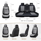 Coverado Car Seat Covers Front Seats, Seat Covers for Cars, Car Seat Protector, 2-Pack Car Seat Cushion Nappa Leather, Waterp