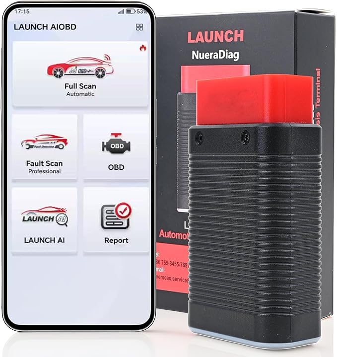 LAUNCH AIOBD Bluetooth OBD2 Scanner - Full System Diagnostics, AI Explains Faults Simply, Parts/Labor/Cost Estimates, Works