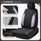 Coverado Car Seat Covers 2-Pack, Seat Covers, Waterproof Leather Car Protectors Front Seats, Luxury Universal Fit Seat Covers