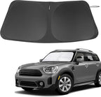 Front Windshield Sun Shade Foldable Front Window Visor Custom Fit for Mini Countryman Cooper F60 SUV 2017-2024 Block UV Rays Car Accessories Heat Sun Shield Keep Car Cooler