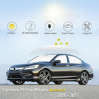 KMF 6pcs Thicken Sun Shades for Honda Accord 2013-2017 Accessories, Car Window Covers Sunshade for Windshield Side Rear, UV Block and Protecting Privacy Blackout for Car Camping Outdoor