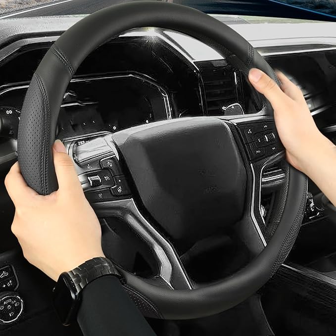 Car Steering Wheel Cover for Chevy Silverado 1500 2500 3500, Chevrolet Steering Wheel Cover for Tahoe, Equinox,Traverse,Color