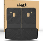 LASFIT Trunk Mat with Backrest Mat for GMC Acadia 2017-2023, All Weather TPE Custom Fit Cargo Mat Trunk Liner with Backrest Mat, Black