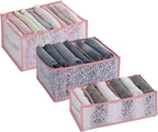 3PCS Wardrobe Clothes Organizer - Foldable Closet Drawer Organizer for Clothes, Portable Closet Organizers and Storage Bins, 