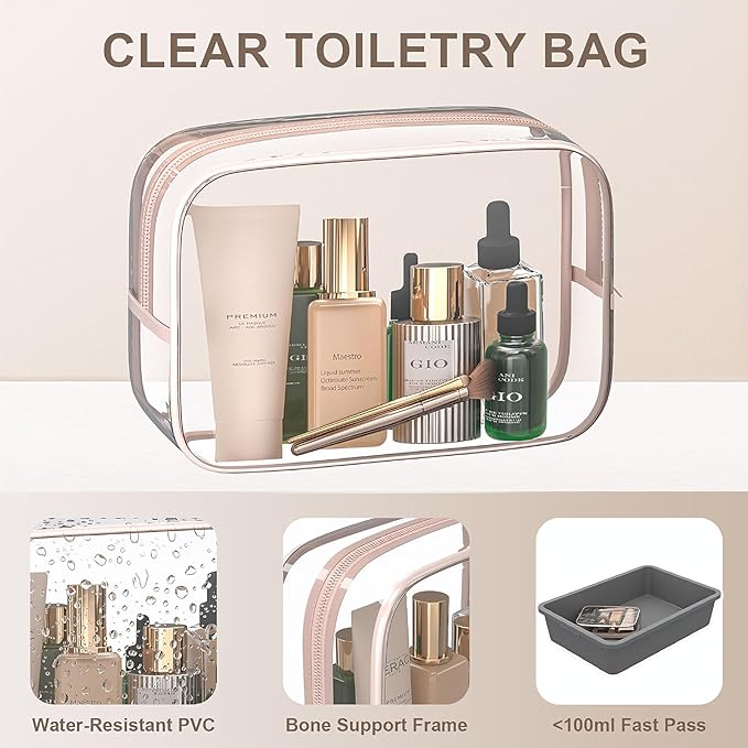 8 Set Packing Cubes for Travel with Clear Toiletry Bag, Durable Luggage Packing Organizers, Carry-On Accessories, TSA Approve