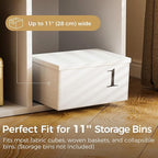 COMHOMA 9 Wood Cube Storage Organizer with Open Back and Removable Back Panels, 11In White Cube Storage Bookshelf, Cubicle Sh
