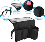 Cosmos Airplane Seatback Organizer Flight Travel Essentials Seat Back Storage Bag Airline Seat Hanging Pockets for Tablet, Magazines, Phone and Water Bottle | Keep Personal Items Clean & Organized