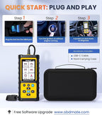 OBD2 Scanner with ABS SRS Transmission, Reset Fault Lights | Check Engine Code Reader with Full OBDII Functions | DLC Pin