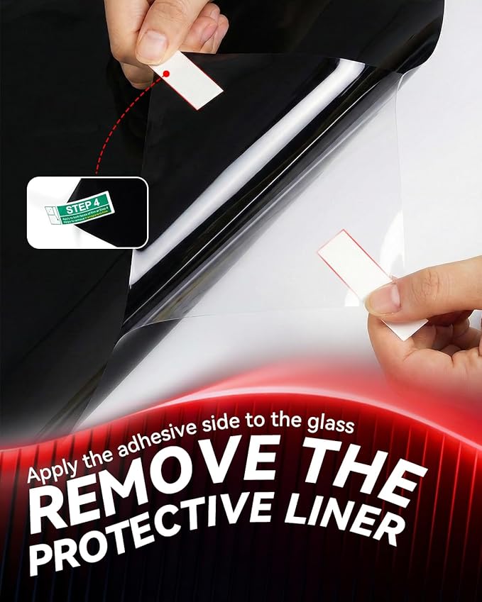 IAQWE 15% VLT Ceramic Car Window Tint Film 24 in x 25 ft Roll, High Heat Rejection, UV Block & Privacy, Shatterproof & Scratch Resistant - Black