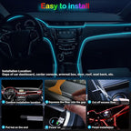 Interior Car LED Strip Lights, RGB USB Car Ambient Lighting with Fiber Optic, EL Wire Car Accessories