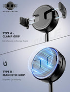2026 Upgraded 360° Vacuum Magnetic Car Phone Holder for Magsafe [120+LBS Strongest Suction & 3000gf Strongest Magnetic], Adjustable Car Phone Mount for Your Car/Gym/Mirror for iPhone & Android, Pro
