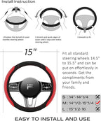 Skechers Steering Wheel Cover,Memory Foam Car Steering Wheel Cover,14.5-15inch Anti-Slip Safety Comfortable Desgin, Universal