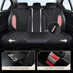 Coverado Seat Covers 5 Seats, Luxury Car Seat Covers Full Set, Automotive Car Protectors, Pink Driver Seat Covers, Car Access