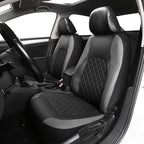 AUTOFAN Premium Universal Pu Leather Car Seat Covers - Front Seats, Airbag Safe, Water-Resistant Durable Vinyl, Fits 95% of C