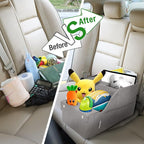 MULISOFT Car Seat Organizer - Backseat Organizer with 11 Storage Compartments and 2 Cup Holders for Travel, Kids