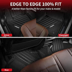 LASFIT Floor Mats for BMW X5 (F15) 2014-2018 / for BMW X6 (F16) 2015-2019, Custom Fit TPE All Weather Floor Liners 1st & 2nd Row Car Mat, Black