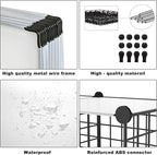 AWTATOS 6 Cube Storage Wire Closet Organizers DIY Stackable Storage Shelves Bookcase Cabinet for Home Office, Black