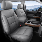 Coverado Chevy Silverado Seat Covers, Faux Leather Seat Covers Fit for Chevy Silverado GMC Sierra 2007-2026 1500, 2015-2026 2