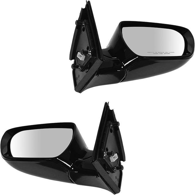 TRQ 2 Piece Driver and Passenger Side Mirror Assembly Set Electric Adjustment Heated No Memory Black Compatible with 2013-201