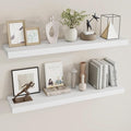 Dreamland 40 Inch Long Floating Shelves in White,9.3 Inch Deep Floating Shelf for Wall,Large Display & Storage Shelf, Wall Sh