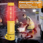 XhuangTech 4 in 1 Car Safety Hammer, Emergency Escape Tool Seat Belt Cutter with Car Window Breaker LED Flash Light Beacon Li