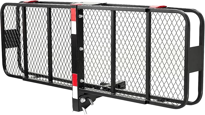 VEVOR 60"x20"x6", Hitch Cargo Carrier, 500 lbs Capacity Hitch Cargo Carrier with Cargo Net & Waterproof Cargo Bag, Folding Hitch Mount Cargo Carrier with Hitch Lock for 2" Receiver, Fit for SUVs