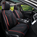 Coverado Seat Covers Full Set, Waterproof Nappa Leather Seat Covers for Cars, 5 Seats Universal Car Seat Protectors, Black Ca