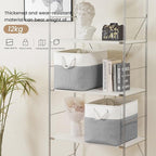 Large Storage Baskets- 16x12x12 inch Storage Bins for Shelves and Closet Organizing, Foldable Fabric Bin for Home Organizatio