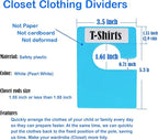 16 Pack White Clothing Rack Size Dividers Plus 45 Labels (1 Inch) and 18 Large Blank Labels, Large Rectangular Clothing Close
