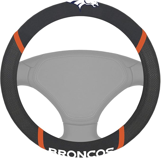 FANMATS NFL Unisex-Adult Embroidered Steering Wheel Cover