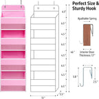 TYMENSH Over The Door Hanging Organizer with 4 Large Pockets – Closet, Bathroom, Nursery, Bedroom, Dorm Storage for Toys, Cos