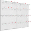 TORACK Metal Pegboard Panels and Hooks for Garage, Workbench, Shop, Shed Tool Organizer Peg Board with 1/8" & 1/4" Holes, Mod