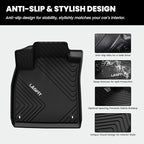 LASFIT Floor Mats for Honda Accord Sedan 2026 2025 2024 2023 (Gasoline & Hybrid), All Weather Protection Custom Fit Anti-Slip TPE Floor Liners,1st & 2nd Row, Black