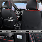 Coverado Seat Covers Full Set, Seat Covers for Cars, Car Seat Cover, Car Seat Protector, Nappa Leather Car Seat Cushion, Wate