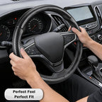 Steering Wheel Cover for Chevy Malibu 2016-2024/ Equinox 2018-2024/ Bolt EV 2017-2021/ Volt 2016-2019, Car Steering Wheel Cover for Chevrolet (Matte Black)