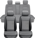 Elantrip Car Seat Cover Full Set Leather Car Seat Protector Universal fit for Most Cars SUVs and Trucks Water Proof Front and