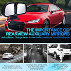 Blind Spot Mirrors for Cars, Adjustable Rear View Blind Spot Mirrors Car Auxiliary Universal Wide Angle Side Mirror Double Glass Blind Spot Snap Mirror for Truck SUV, 1 Piece (Black-Right)
